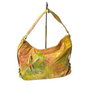 Borsetta Milano floral leather bag